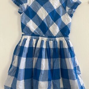 Crewcuts Blue and White Checkered Kids Dress size 7.